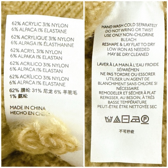 Anthropologie Sweater Bia Mock Neck Tunic Alpaca Blend Medium Balloon Sleeves - Picture 9 of 12